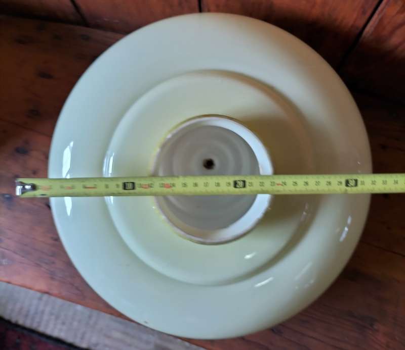 Large vintage Art Deco ceiling lamp shade #8