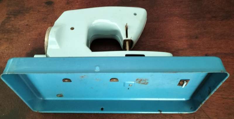 Vintage tin toy sewing machine