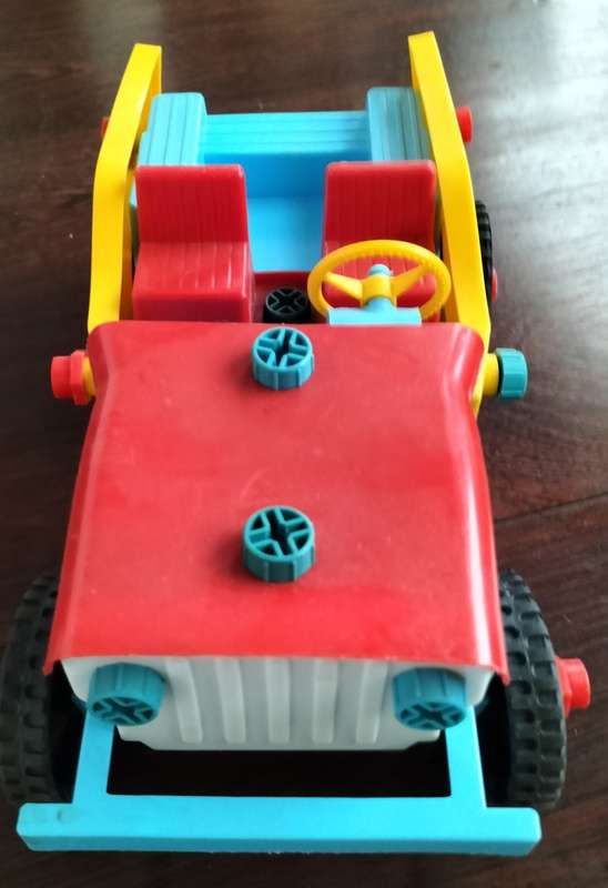 Vintage Brazilian made `take apart` plastic Jeep