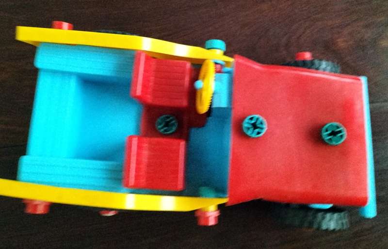 Vintage Brazilian made `take apart` plastic Jeep