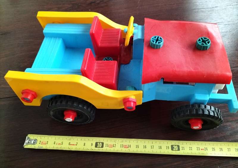 Vintage Brazilian made `take apart` plastic Jeep