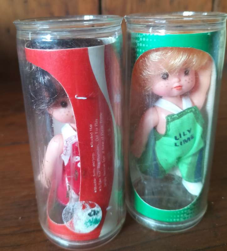 New old stock - Little Dolls in a can (Doly Cola and Lily Lime)