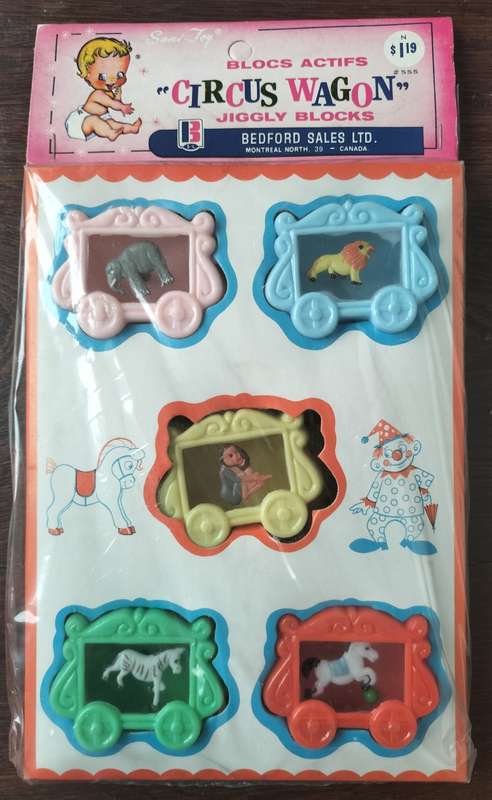 New old stock - Circus Wagon - Jiggly blocks (unopened)