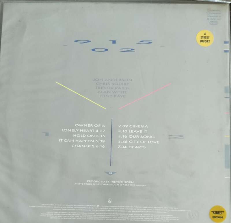 Yes - 90125.Vintage LP / Vinyl / Record