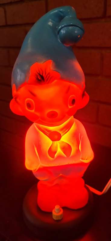 Vintage kid`s bedside lamp - Noddy (25cm)