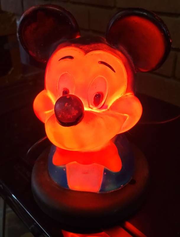 Vintage kid`s bedside lamp - Mickey Mouse (20 cm)