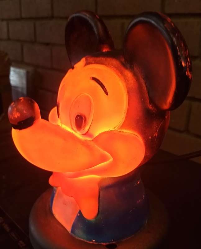 Vintage kid`s bedside lamp - Mickey Mouse (20 cm)