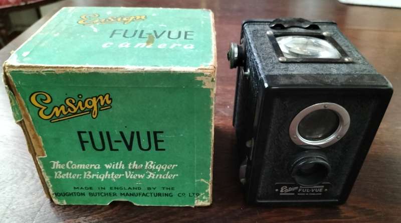 Ensign Ful-View metal camera in original box