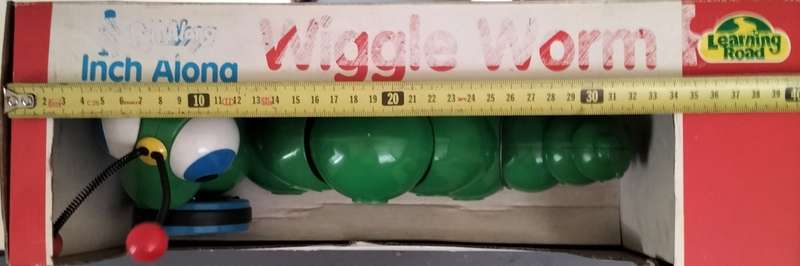 New old stock - Pull along Wiggle worm