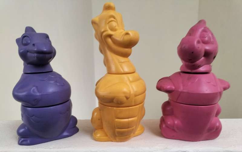 Tupperware plastic monsters (x 3)
