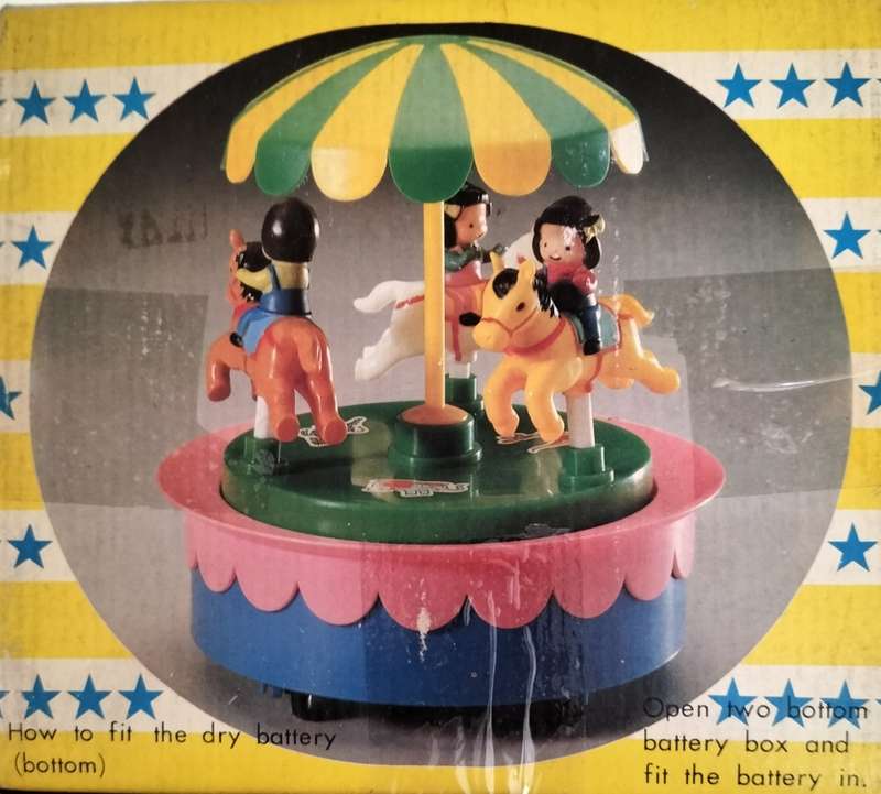 Old new stock - battery operated toy carousel