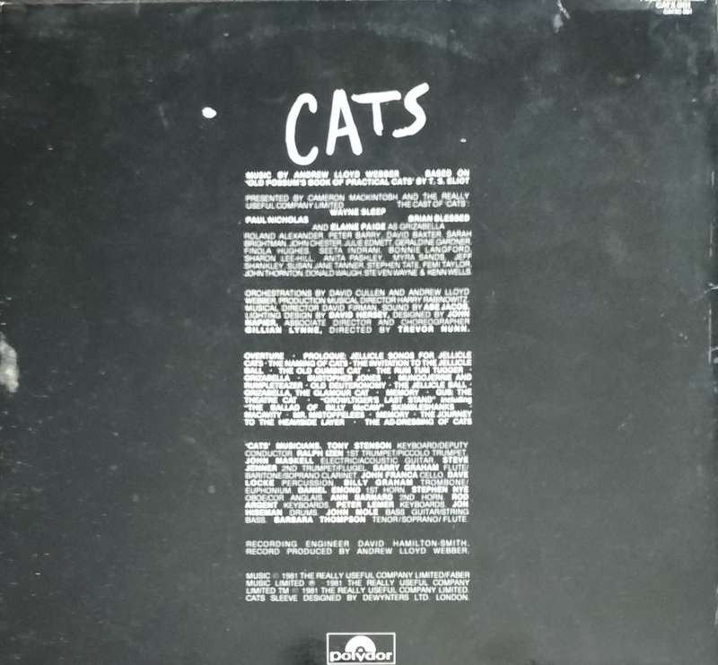Vintage LP / Record / Vinyl - 2LP - Cats (Andrew Lloyd Webber)