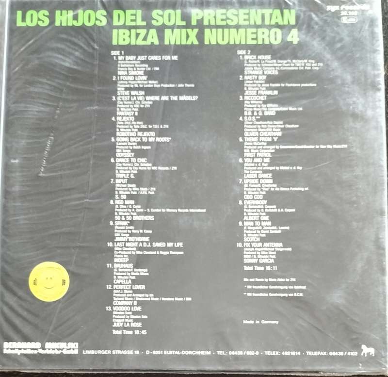 Vintage LP / Record / Vinyl - Los Hijos Del Sol - Ibiza Mix
