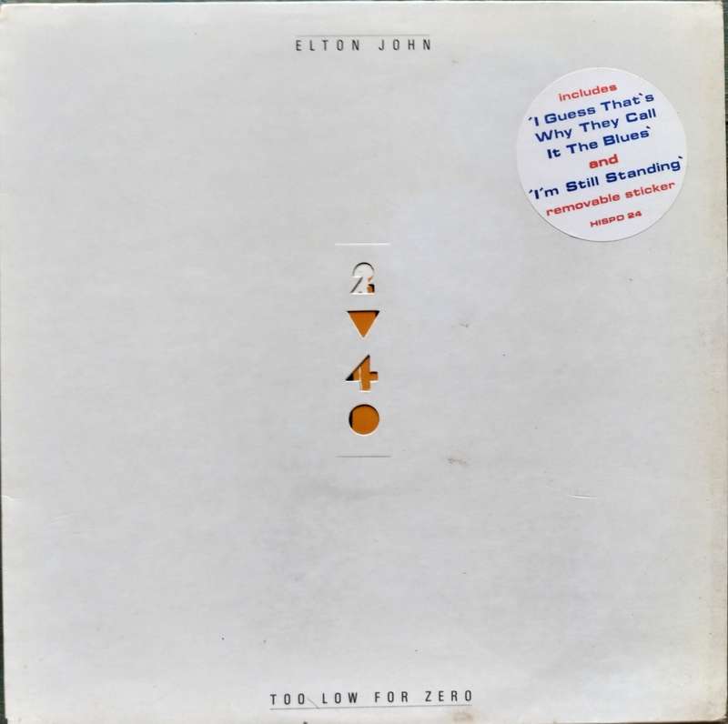Vintage LP / Vinyl / Record - Elton John - Too low for zero