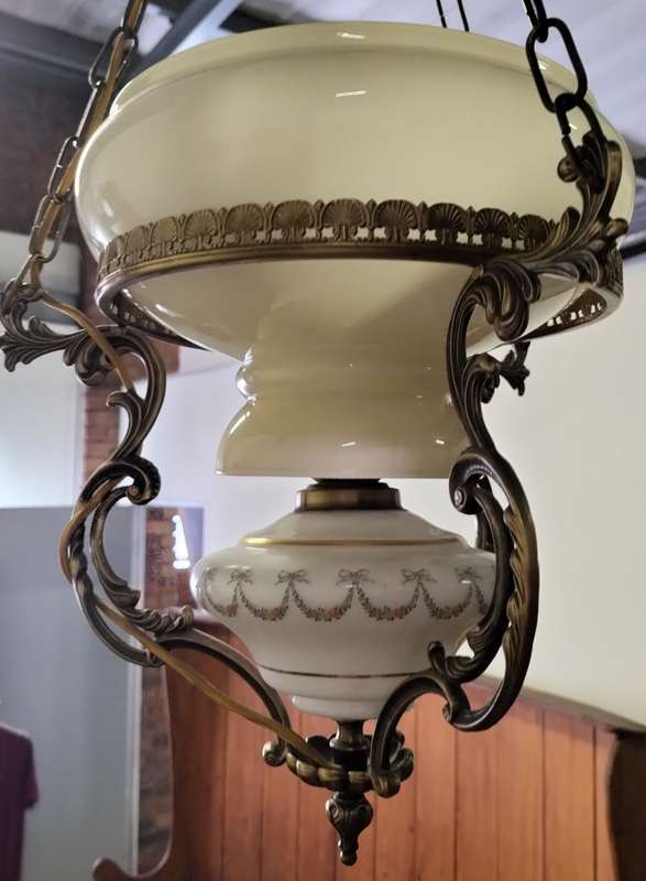 Vintage / Ornate brass ceiling lamp