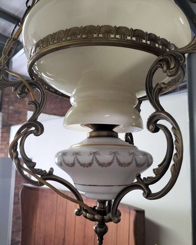 Vintage / Ornate brass ceiling lamp