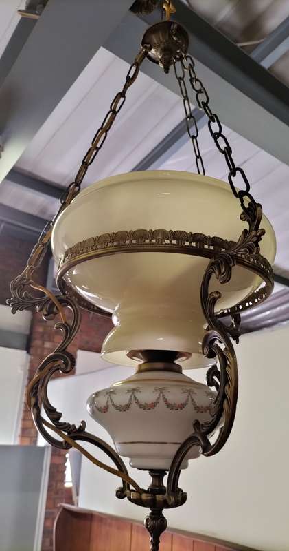 Vintage / Ornate brass ceiling lamp