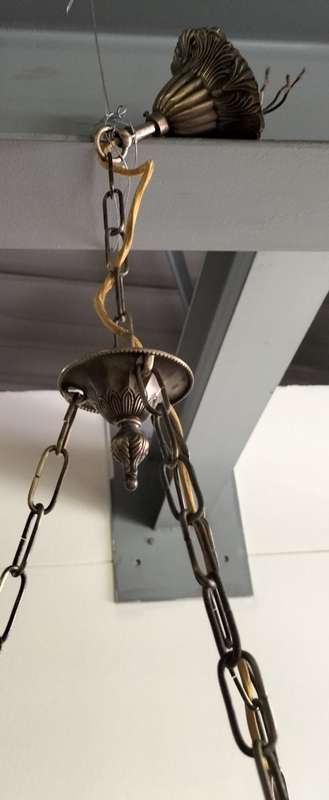 Vintage / Ornate brass ceiling lamp