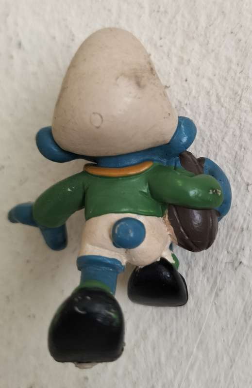 Vintage Smurf - Rugby player
