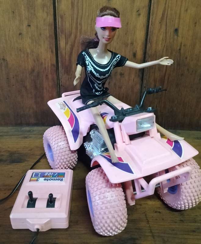 Little Lady / Barbie battery operated quad bike (working) (Doll included)