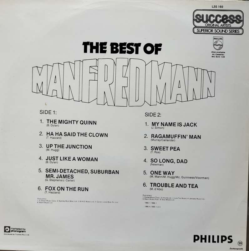 Vintage Vinyl / LP / Record - Manfred Mann - The best of