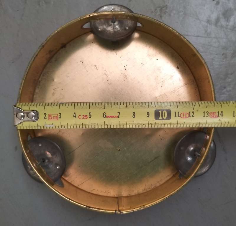 Vintage tamborine - tin toy - Made in Hong Kong