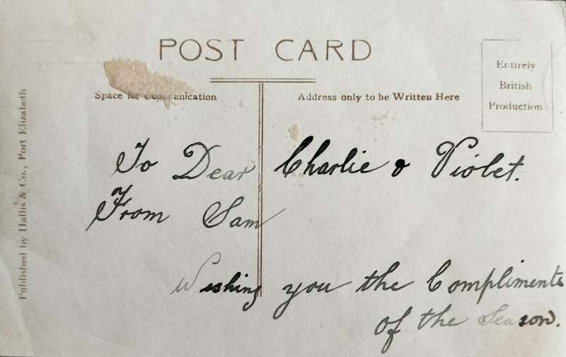 Vintage picture post card - South Africa - Port Elizabeth Town Hall (unused)