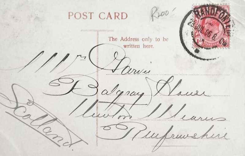 Vintage post card - South Africa - Standerton. Used - 1906