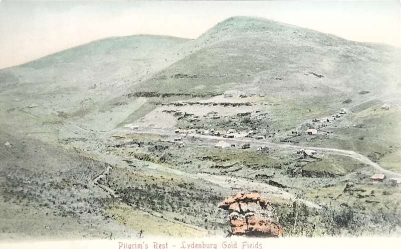 Vintage post card - South Africa - Pilgrim`s Rest/Lydenburg gold fields