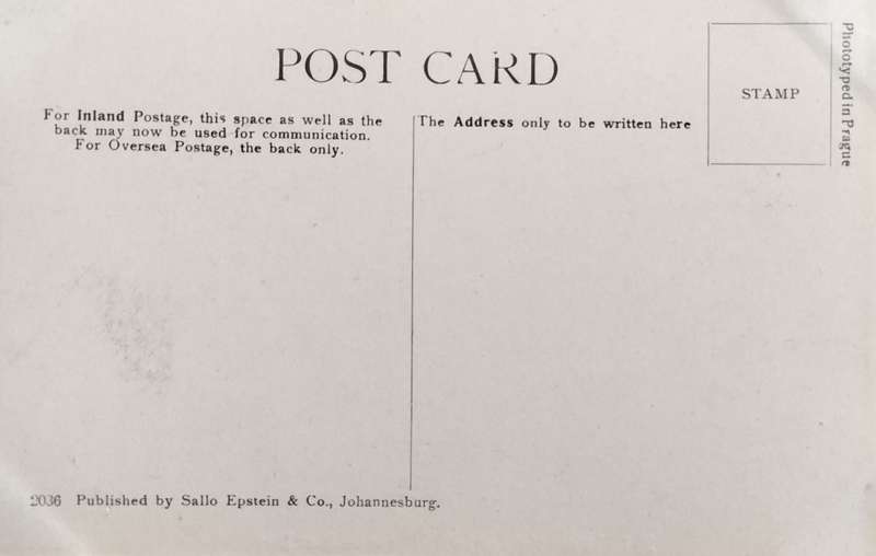 Vintage post card - South Africa - Gold mining