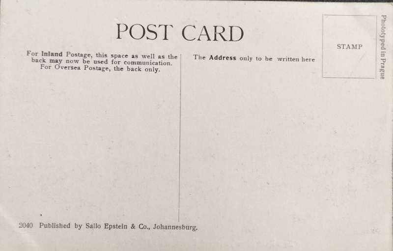 Vintage post card - South Africa - Gold mining