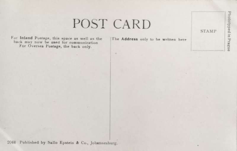 Vintage post card - South Africa - Gold mining
