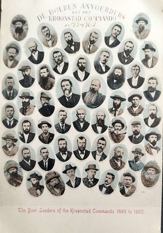 Vintage postcard: Anglo-Boer War (Kroonstad Boer Leaders)