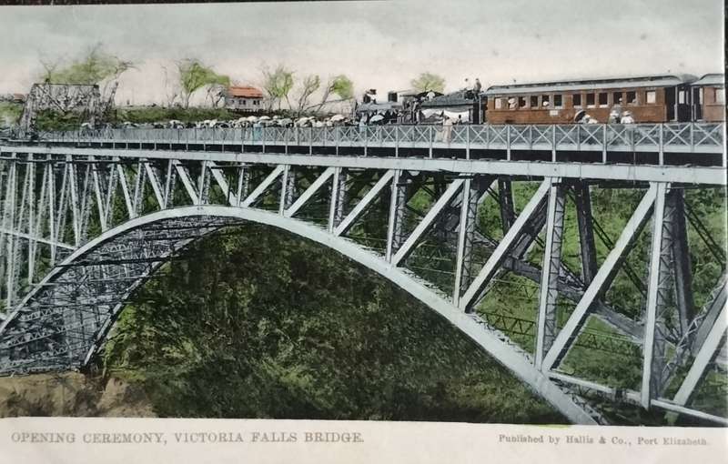 Vintage post card - Opening ceremony - Victoria bridge