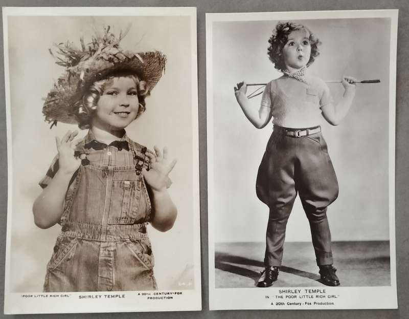 Collection of Shirley Temple photographic postcards (x9)