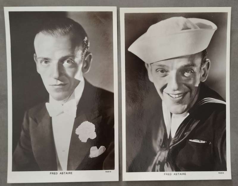 Fred Astaire photographic postcards (x2))