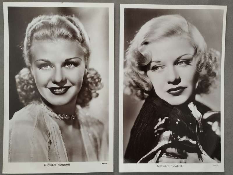 Ginger Rogers photographic postcards (x2)