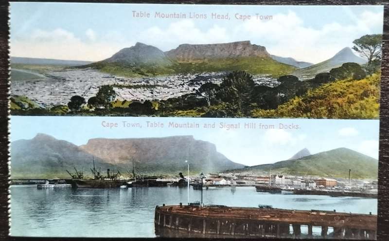Vintage post card - South Africa - Table mountain - Cape Town