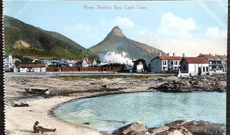 Vintage post card - South Africa - Three Anchor Bay - Cape Town