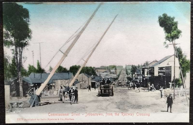 Vintage post card - South Africa - Johannesburg - Jeppestown/Commissioner Street