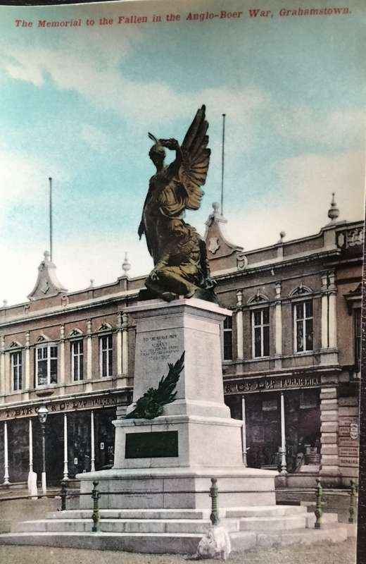 Vintage post card - South Africa - Grahamtown - Anglo Boer War memorial