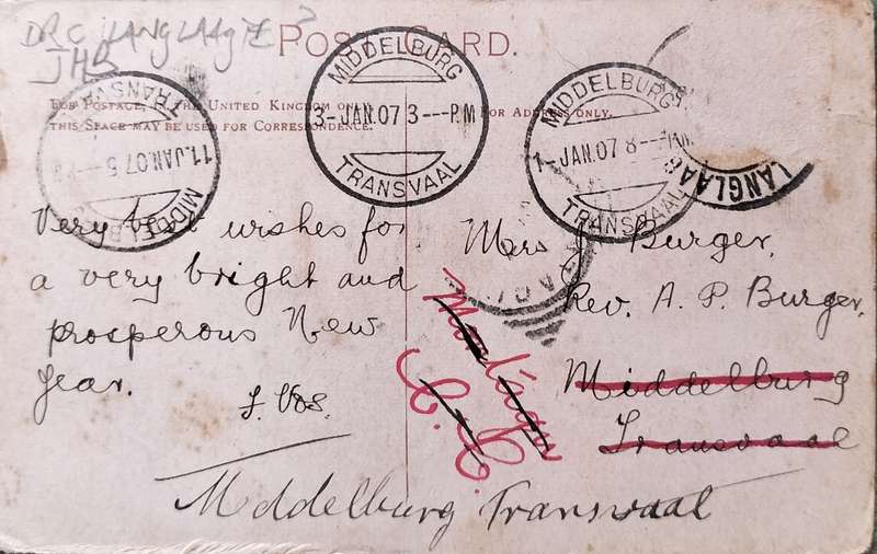 Vintage post card - South Africa - Johannesburg - Langlaagte DRC/NGK
