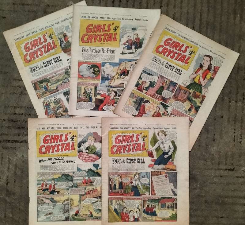 Vintage Comics - Girls Chrystal (x5) 1958/59