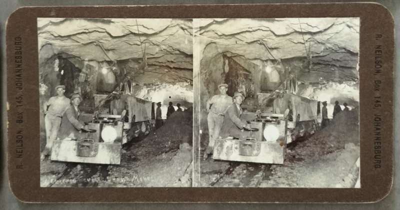 Antique deep level mining stereo views (x14)