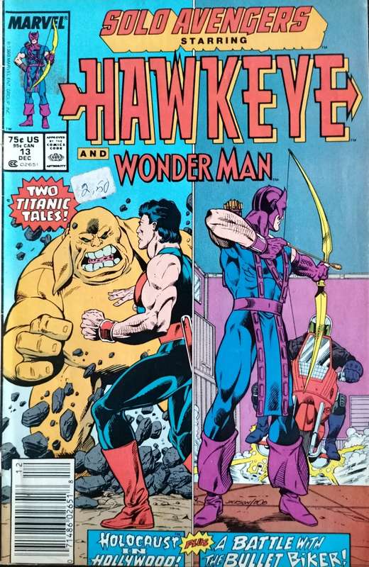 Vintage Marvel Comic - Hawkeye and Wonderman