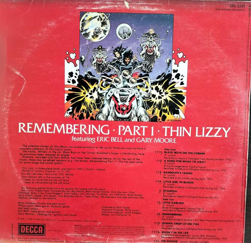 Vintage Vinyl / LP / Record - Thin Lizzy - Remembering Part 1