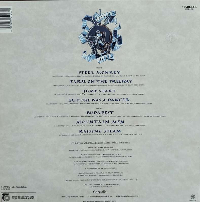 Vintage Vinyl / LP / Record - Jethro Tull - Crest of a knave