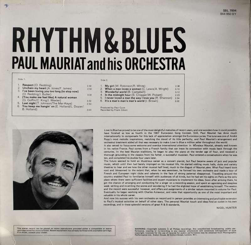 Vintage Vinyl / LP / Record - Rhythm and Blues - Paul Mauriat and his Orchestra
