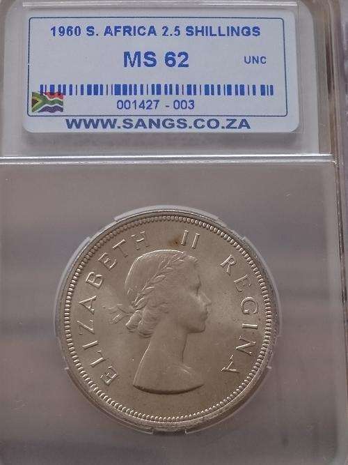 1960 2.5 Shillings MS 62