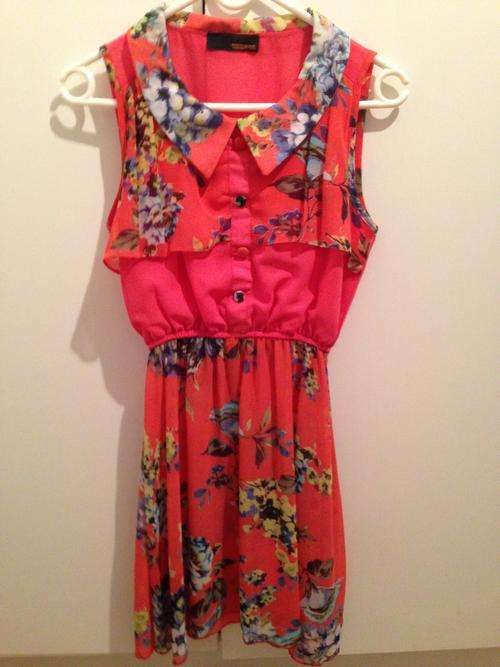 BRAND NEW Sheer pink floral dress